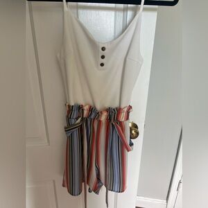 J for Justify short romper